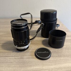 Minolta MC Tele Rokkor-QD f/3.5 135mm Lens with Caps & Original leather case